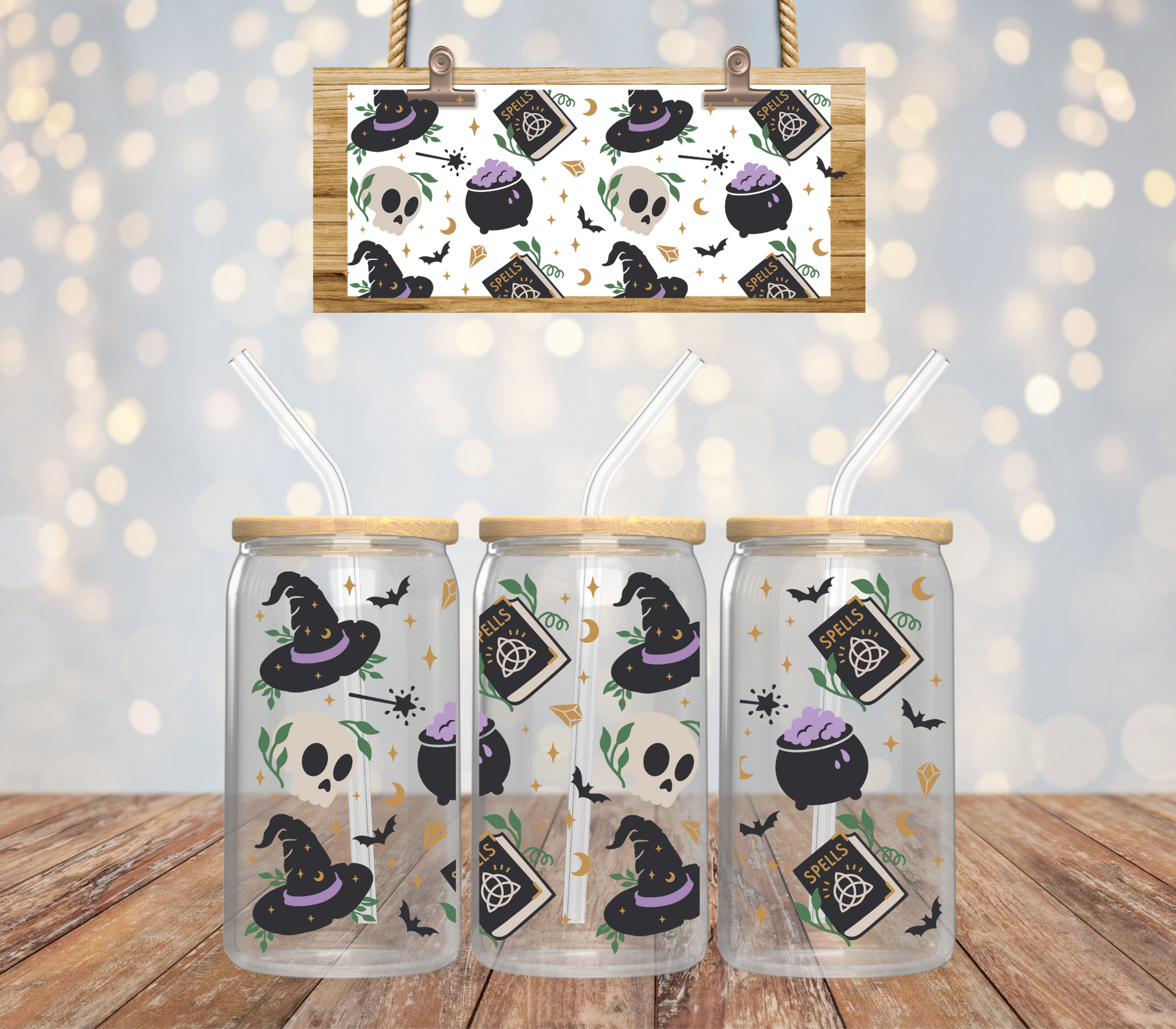 witch skulls libby cup